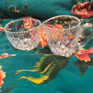 ROYAL BRIERLEY Gainsborough Crystal Clear Glass Creamer and Open Sugar Bowl Set